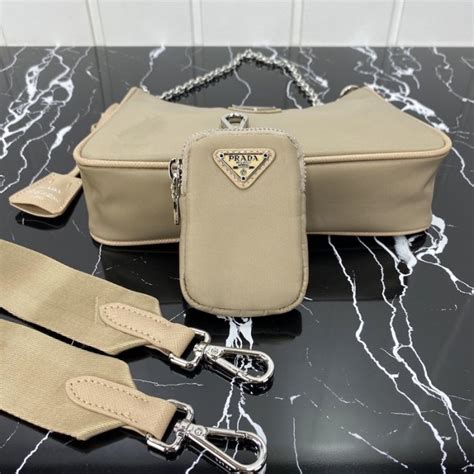 prada nylon desert beige|prada re edition shoulder bag.